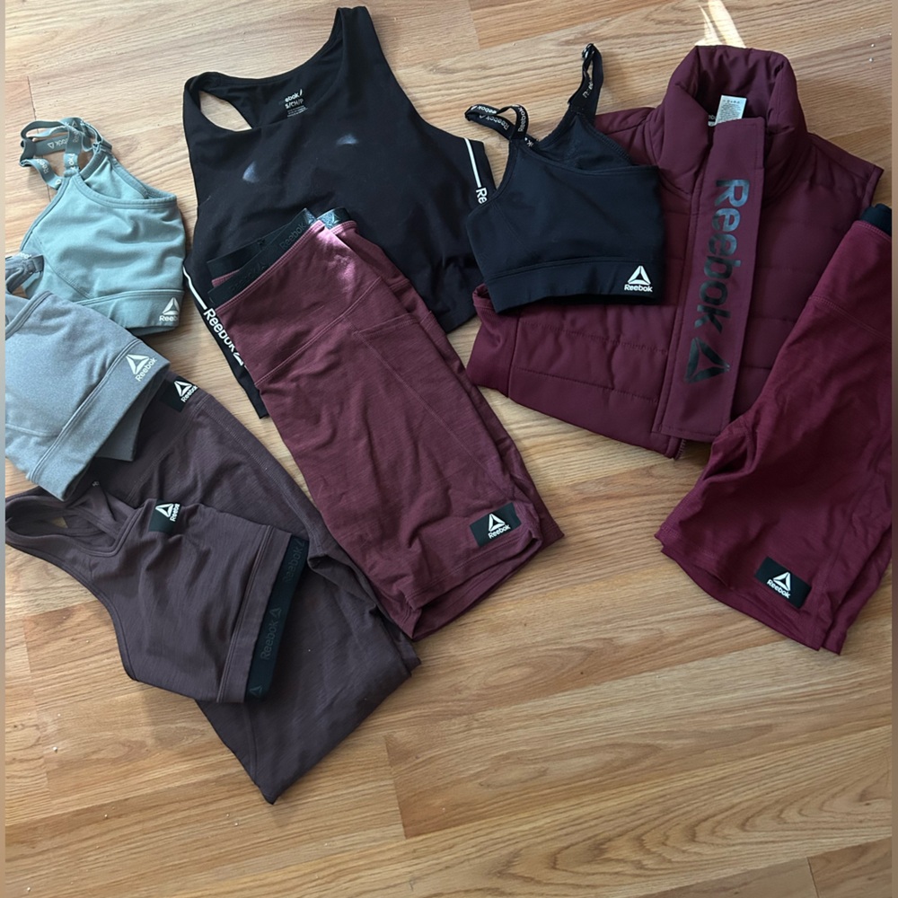 Reebok Fitness Apparel in Maroon, Black bundle